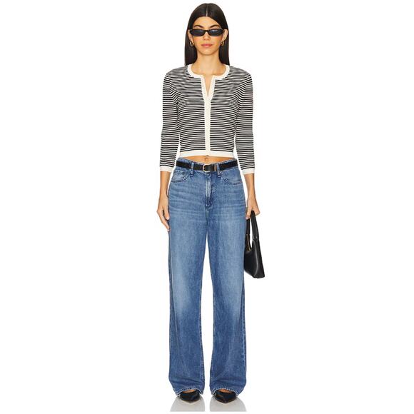 Rag & Bone Women's Featherweight Logan Wide-Leg Jeans River Blue Size 28 NWT - Picture 1 of 14